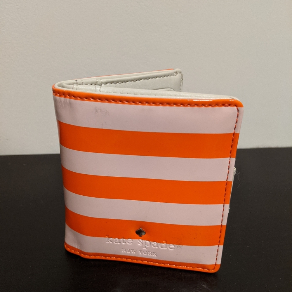 Kate Spade Pink and Orange Striped Wallet